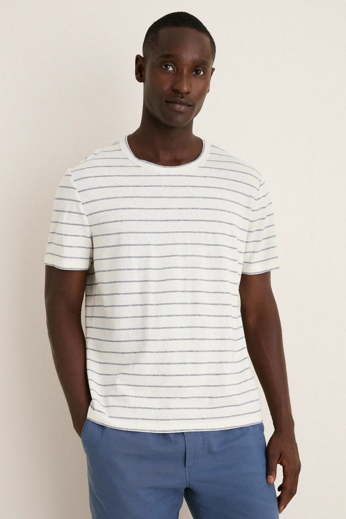Mediterranea Stripe Relaxed Hemp Cotton Tee by Marine Layer