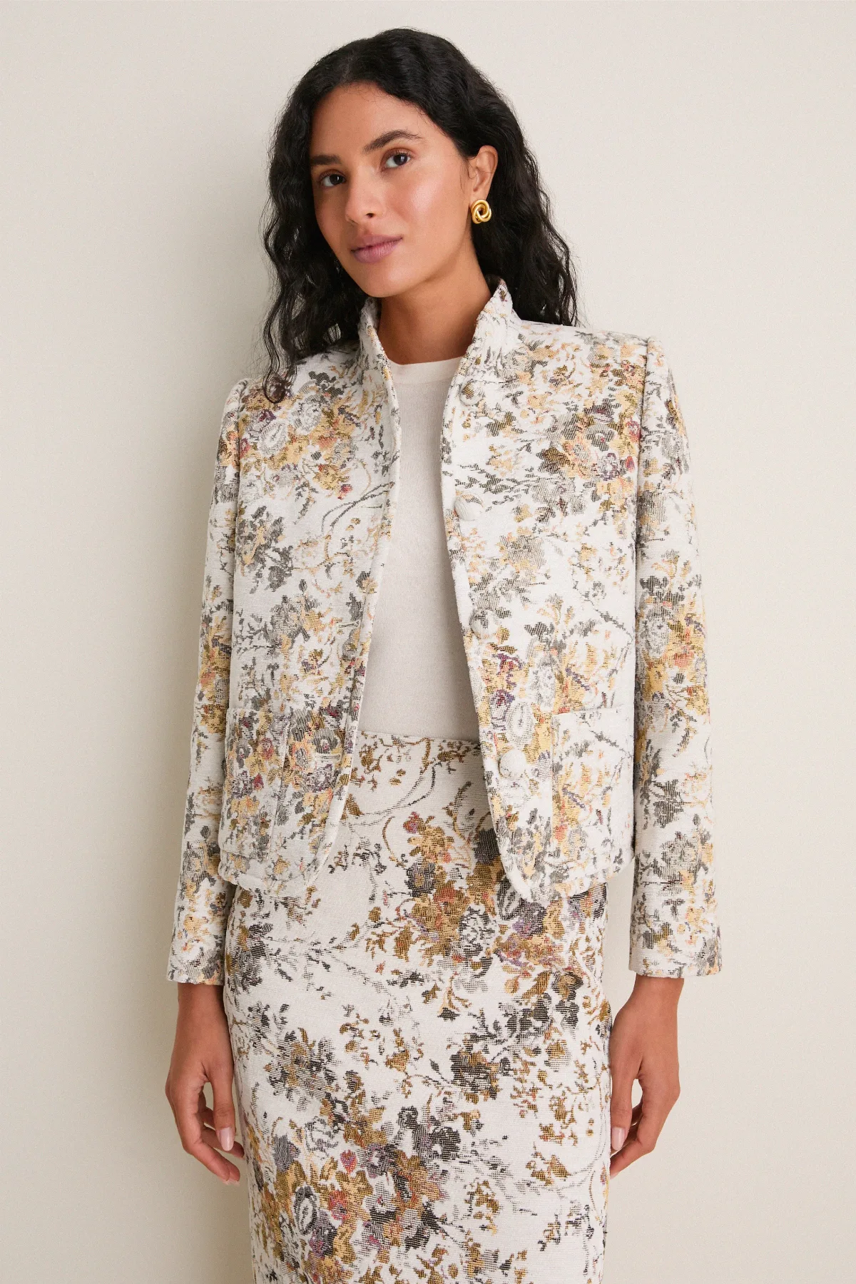 Georgetown Chenille Jacquard Cropped Dalton Jacket by Tuckernuck
