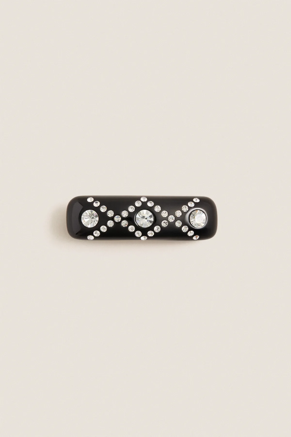 Black and Crystal Barrette by Tuckernuck Accessories