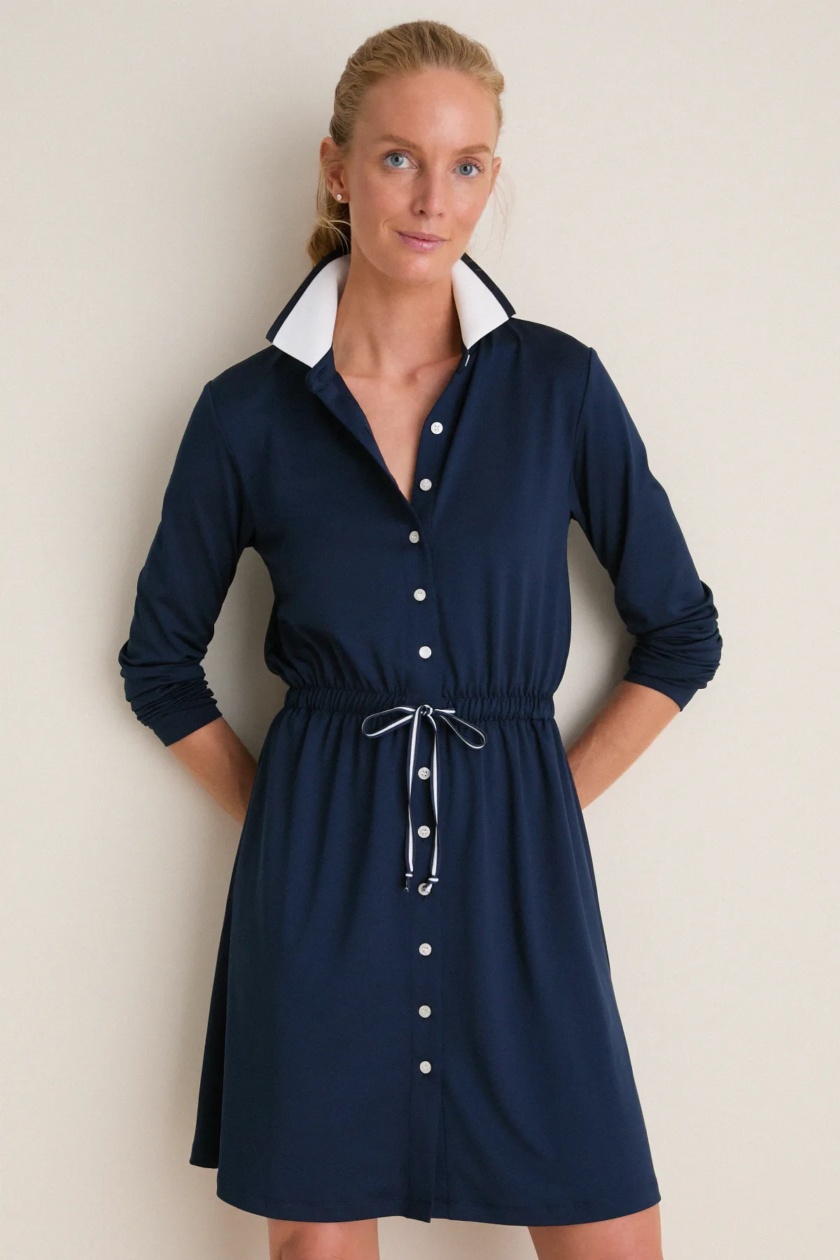 Long Sleeve Performance Jersey Alcott Golf Dress by Tnuck Sport