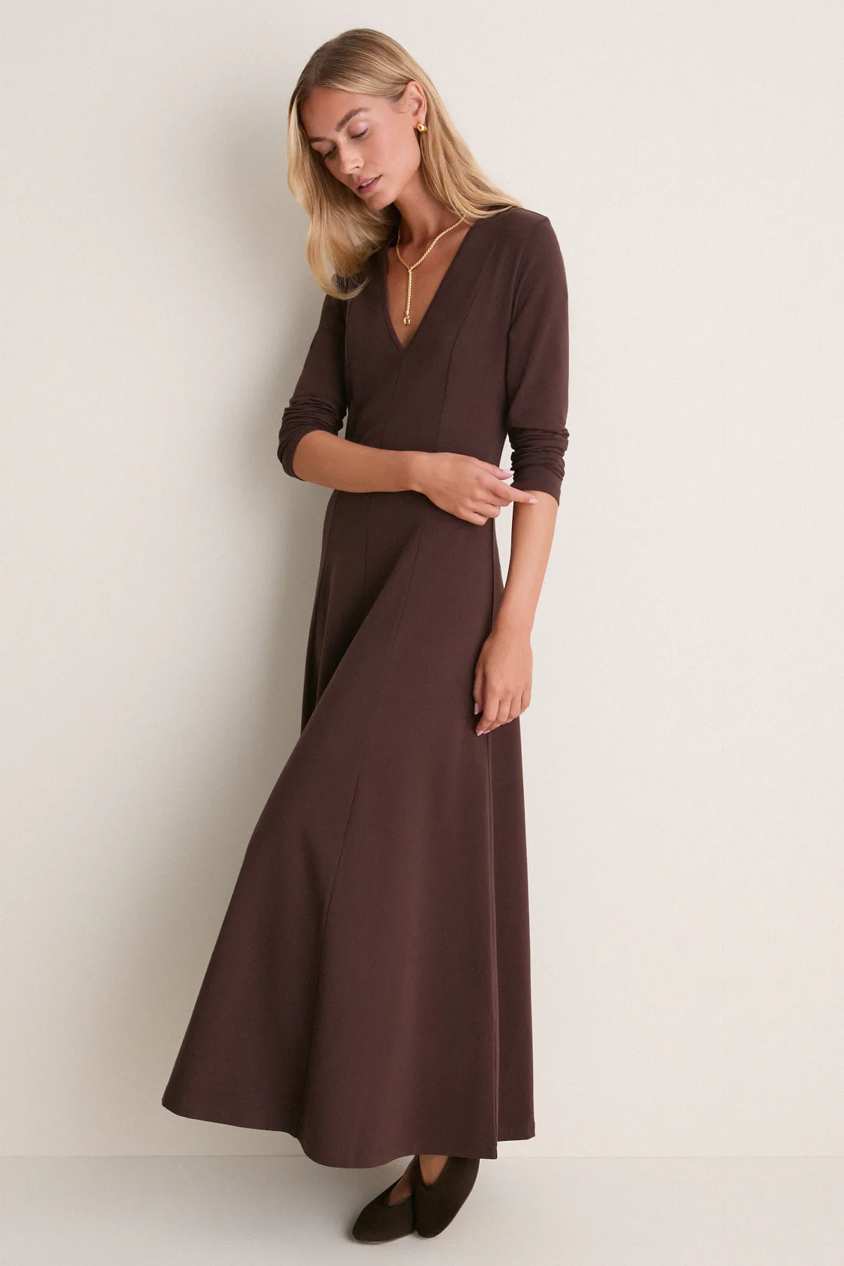 Jersey Long Sleeve Agnes Dress