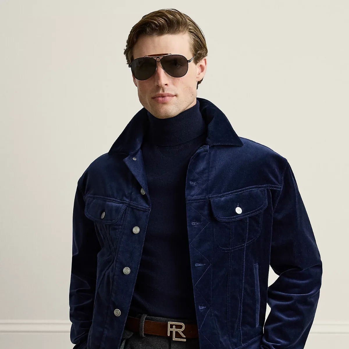 Velvet Trucker Jacket by Ralph Lauren Purple Label