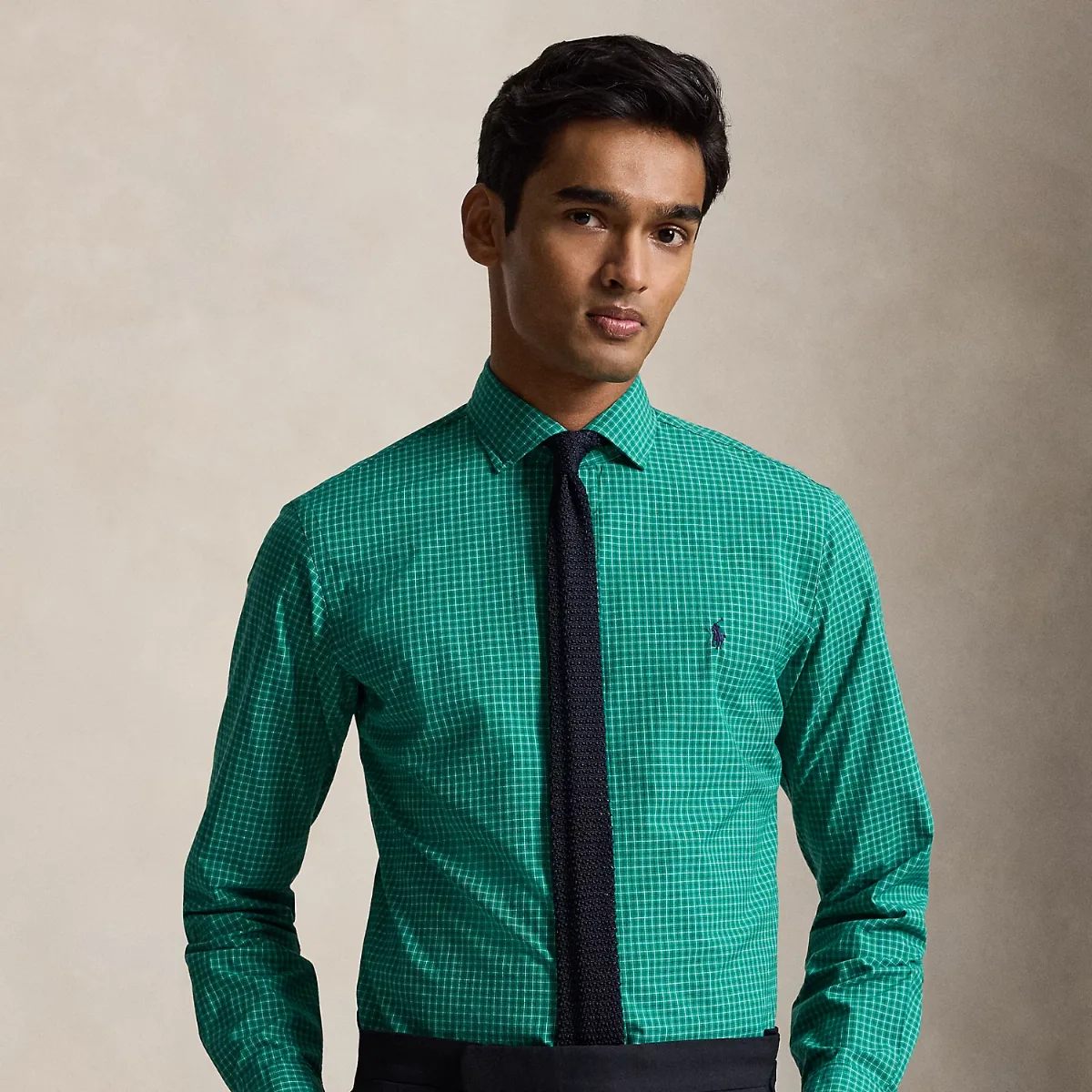 Custom Fit Checked Poplin Shirt by Polo Ralph Lauren
