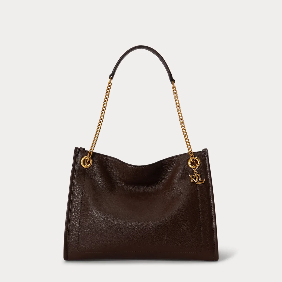 Pebbled Leather Medium Bradley Tote Bag by Lauren Ralph Lauren