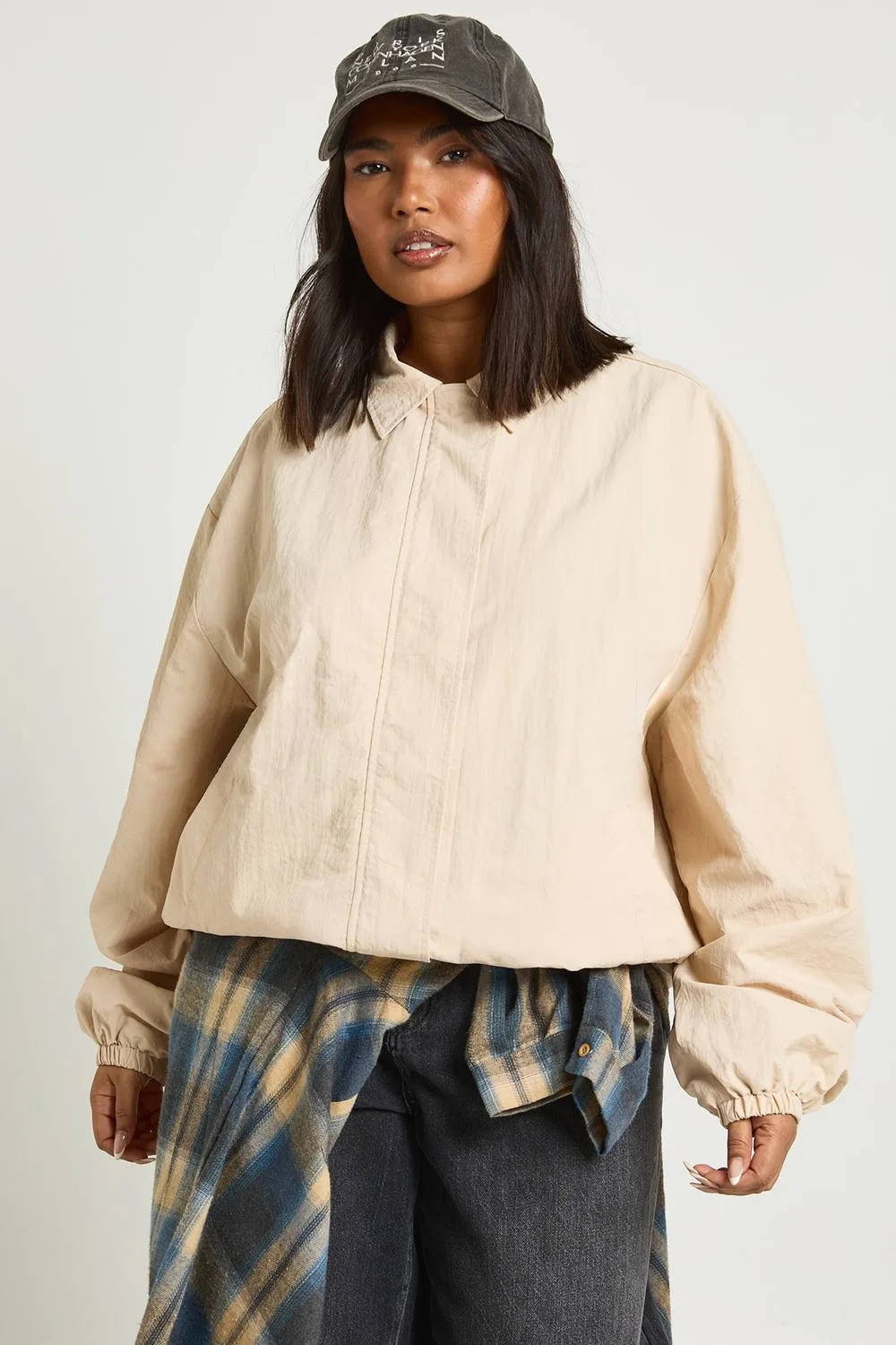 Oversized Bomber Jacket by boohoo