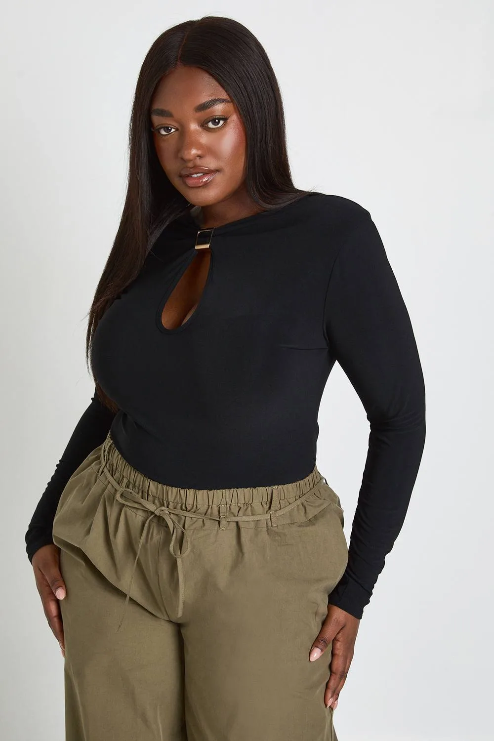 Trim Keyhole Bodysuit by boohoo