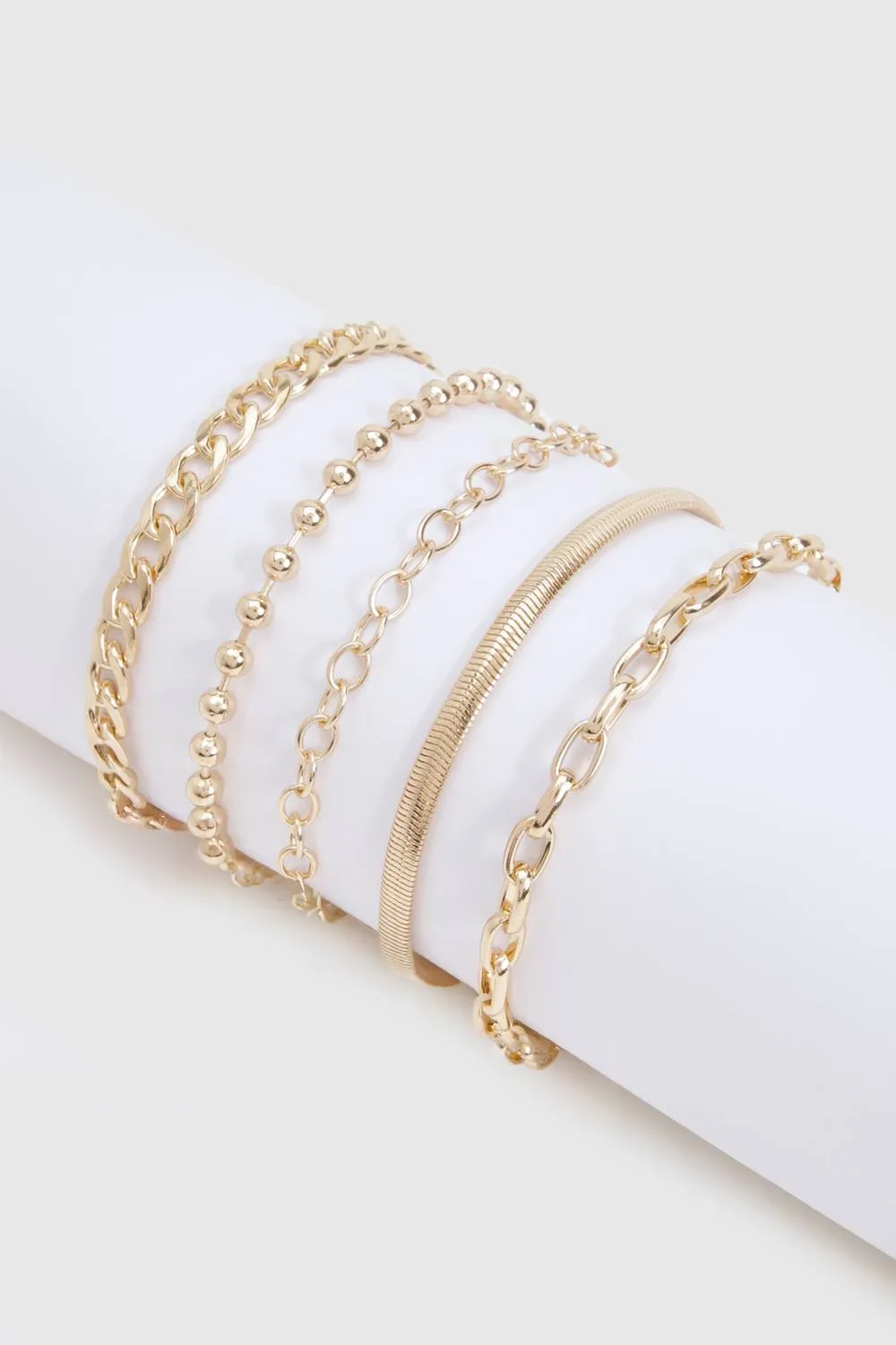 Chain Bracelets 5 Pack by boohoo