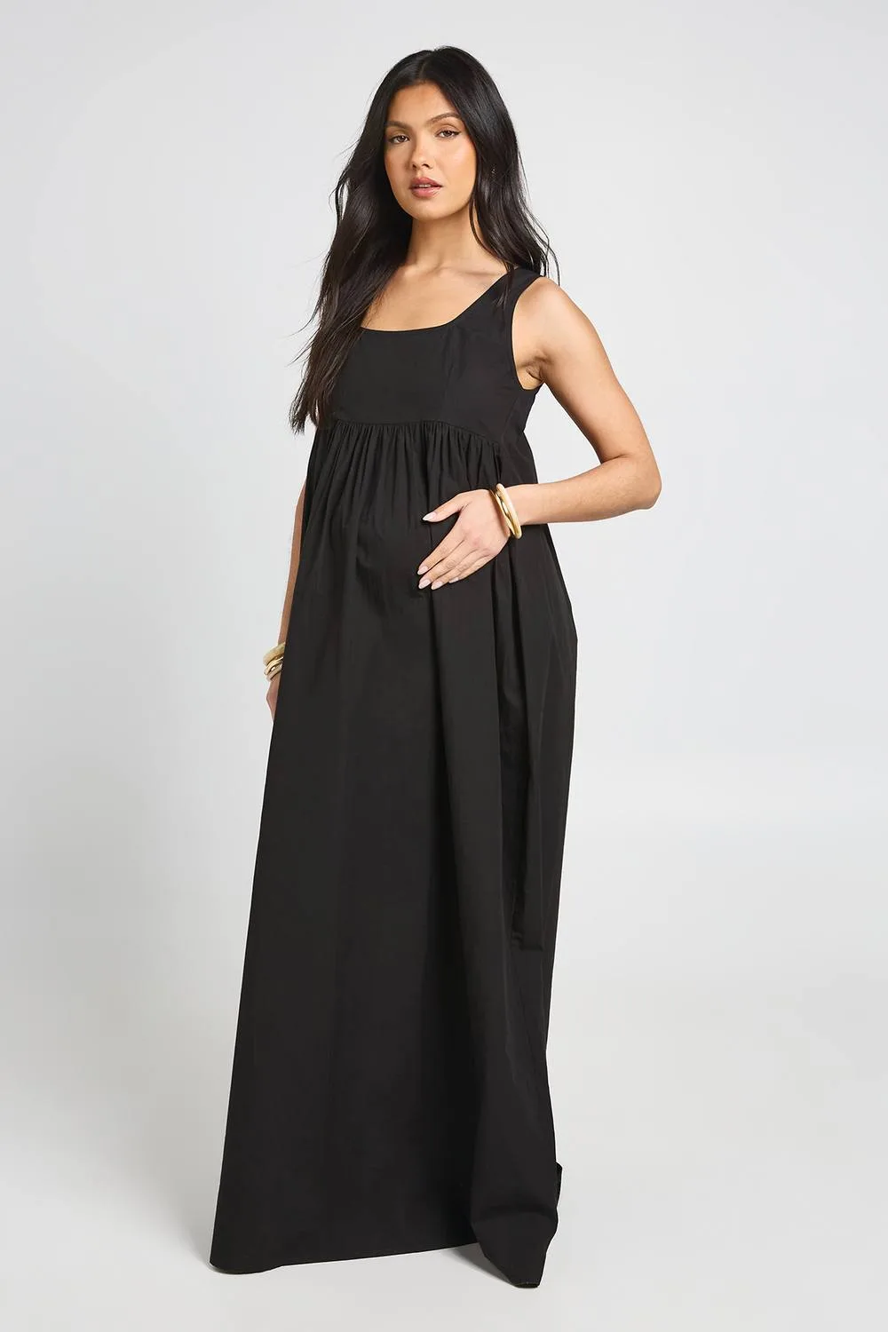 Maternity Square Neck Maxi Dress