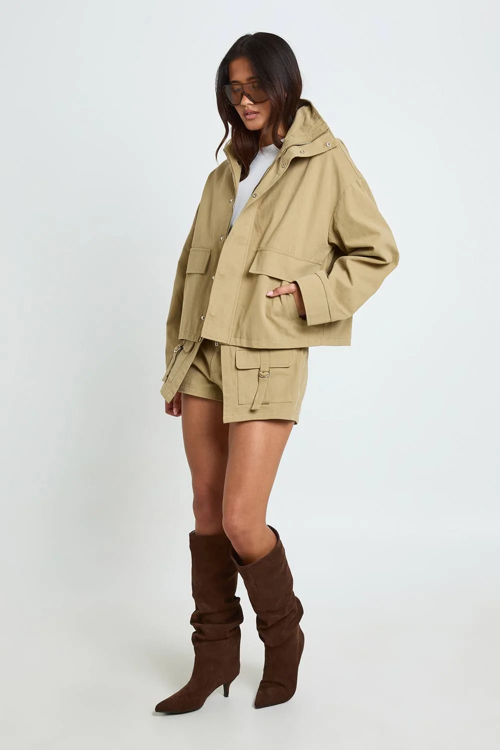 Utility Pocket Front Short by boohoo
