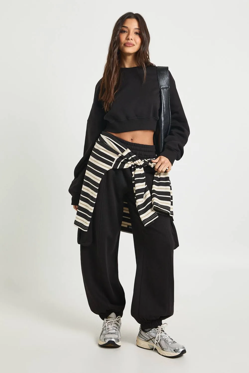 Boxy Sweatshirt Cargo Jogger Tracksuit by boohoo