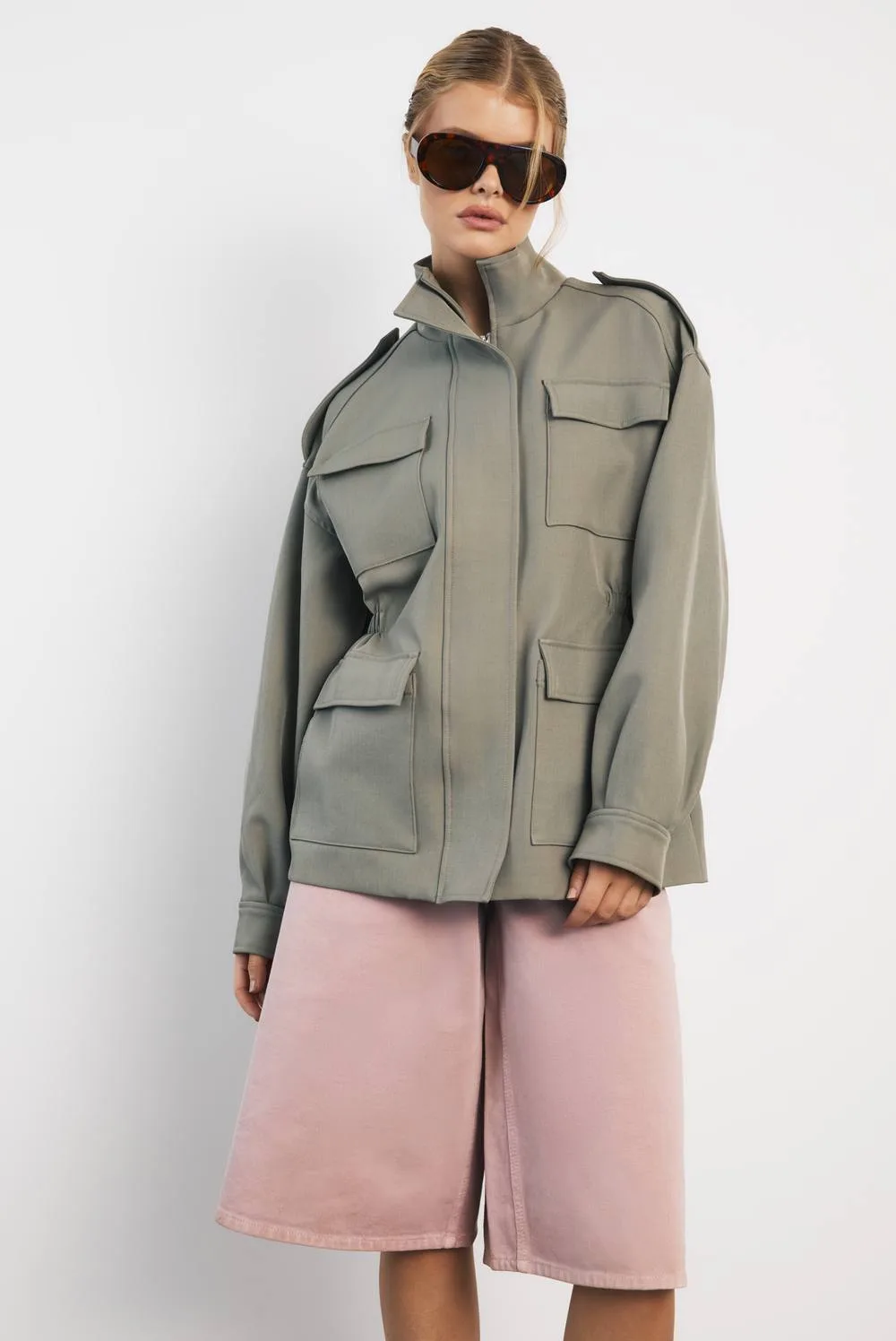 Cinched Utility Tailored Blazer by boohoo