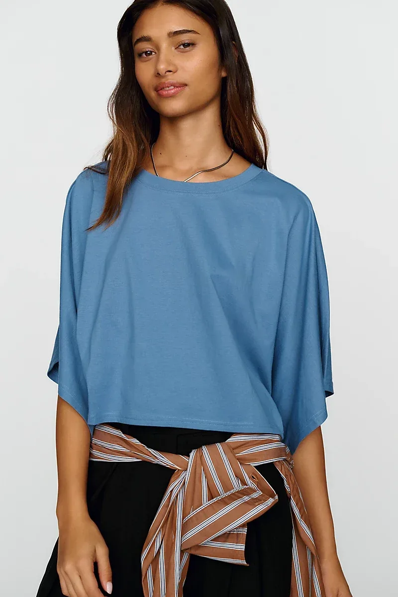 Cotton Poncho Tee by Pilcro