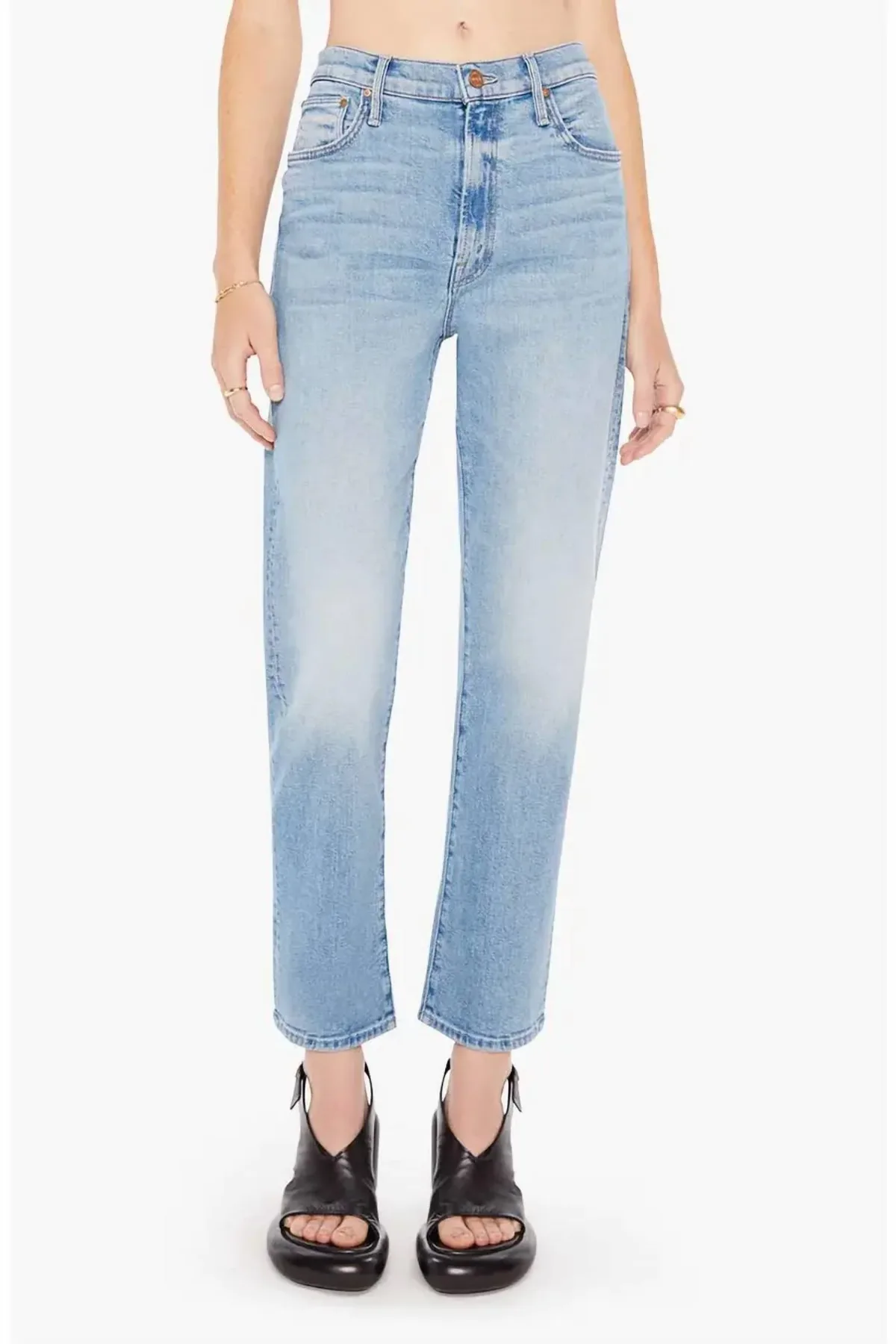 Ditcher Zip Flood Straight Leg Jeans in Love on Beat by Mother