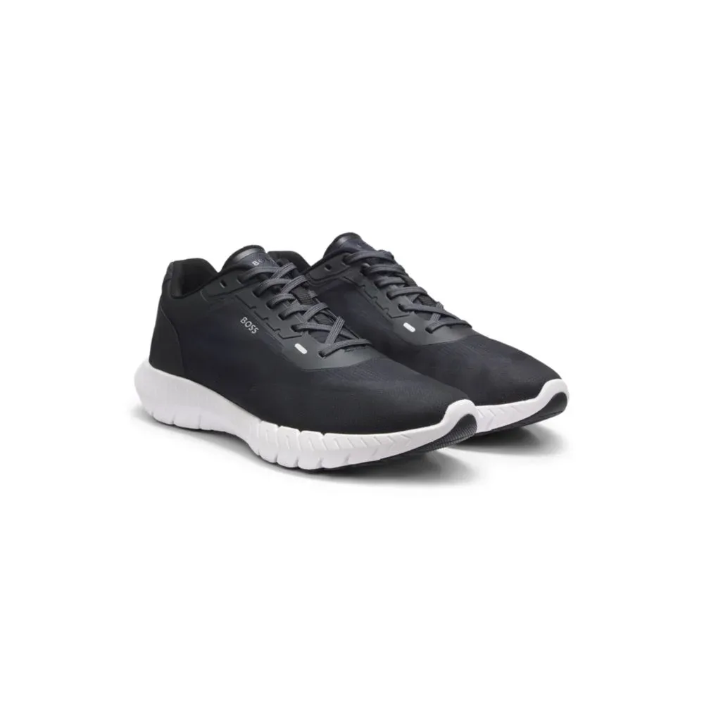 Motion Lace-Up Sneakers in Woven Jacquard by BOSS