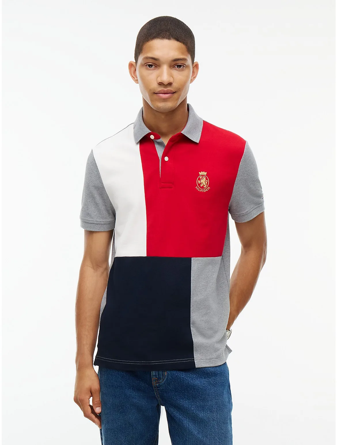 Regular Fit Colorblock Polo by Tommy Hilfiger
