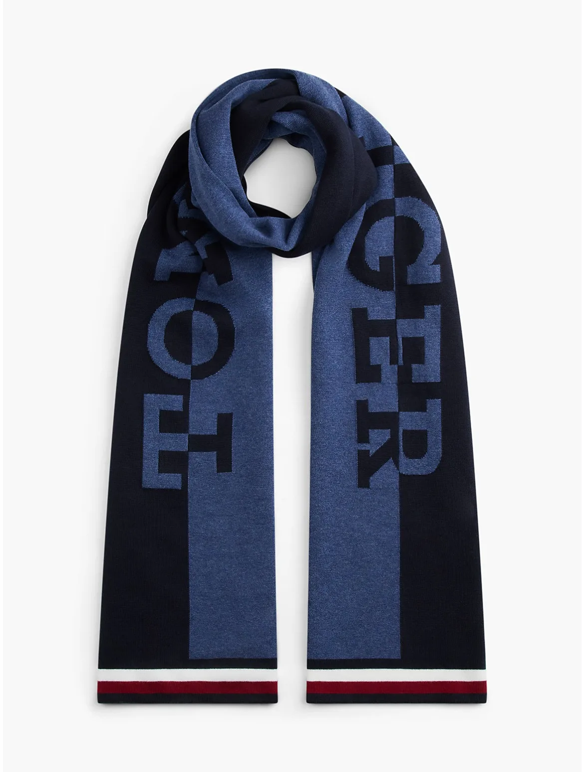 Intarsia Tommy Logo Scarf by Tommy Hilfiger