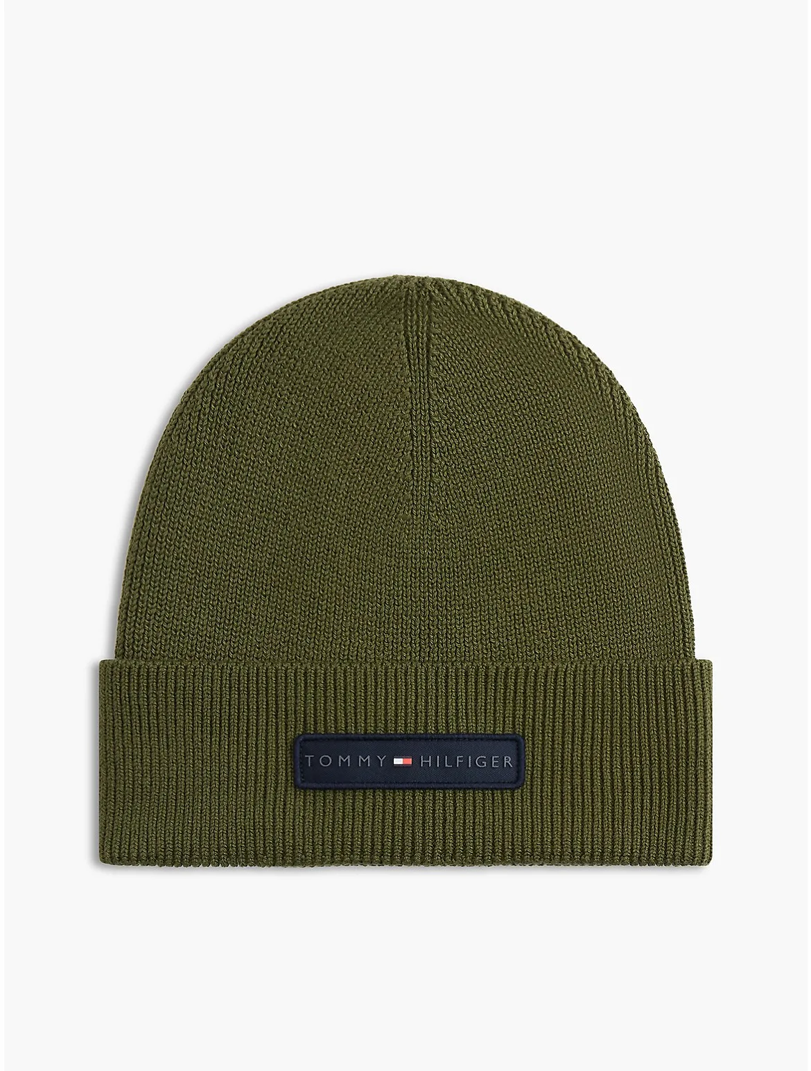 Monotype Patch Rib-Knit Beanie by Tommy Hilfiger