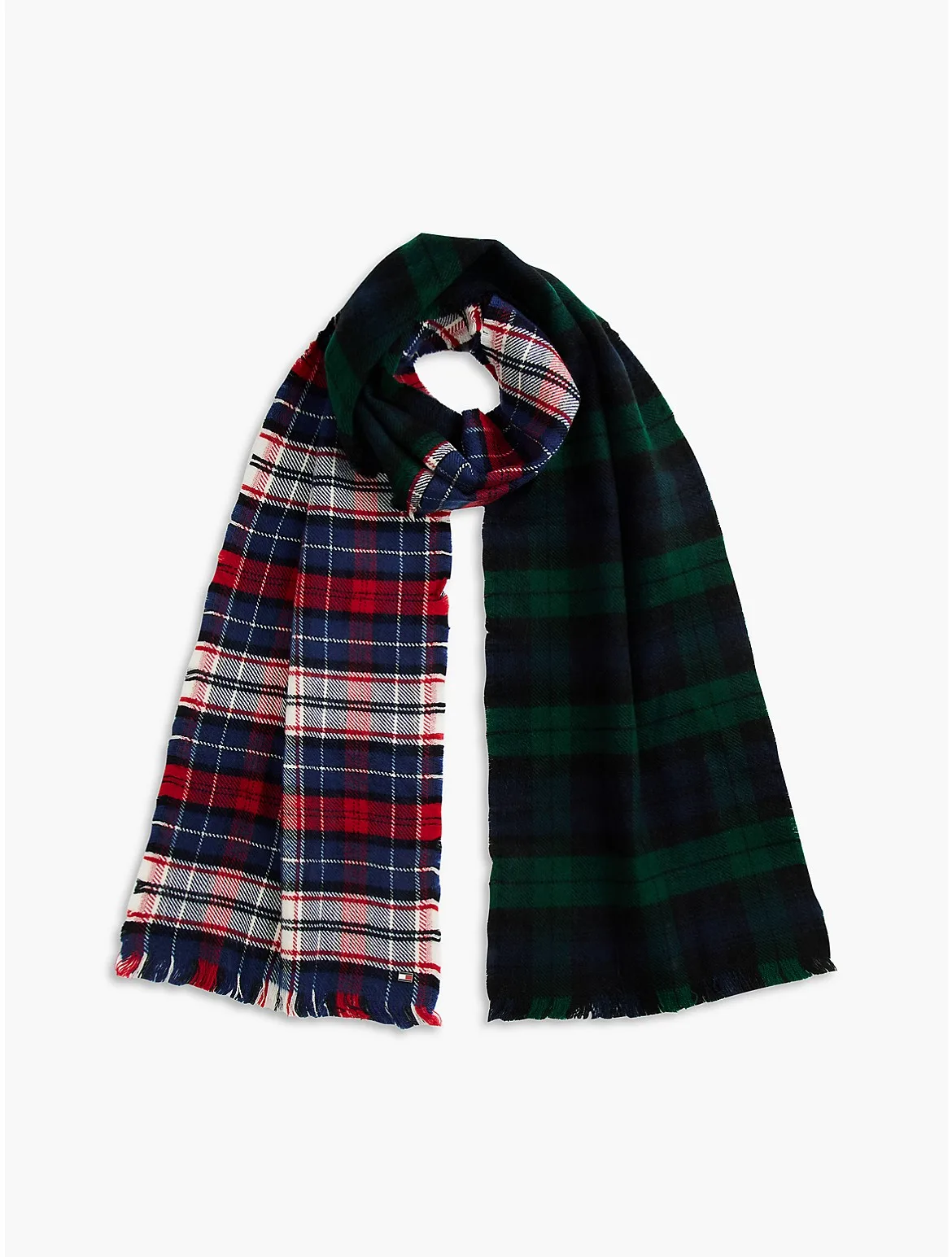 Half & Half Tartan Scarf by Tommy Hilfiger
