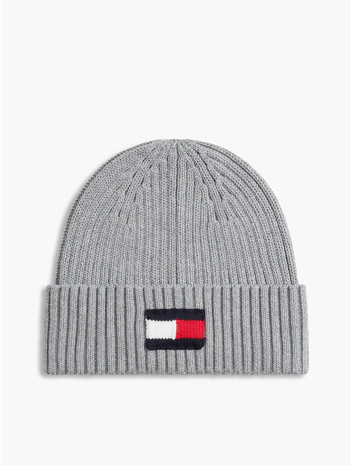 Flag Logo Heathered Beanie by Tommy Hilfiger