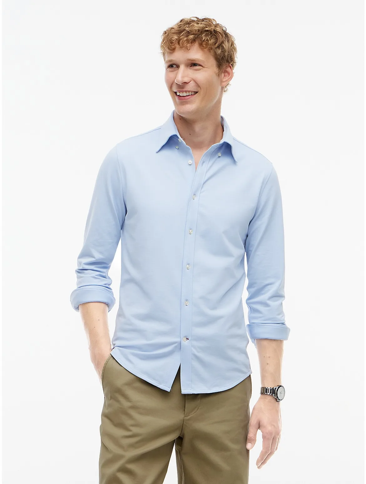 New York Label Slim Fit Wicking Shirt