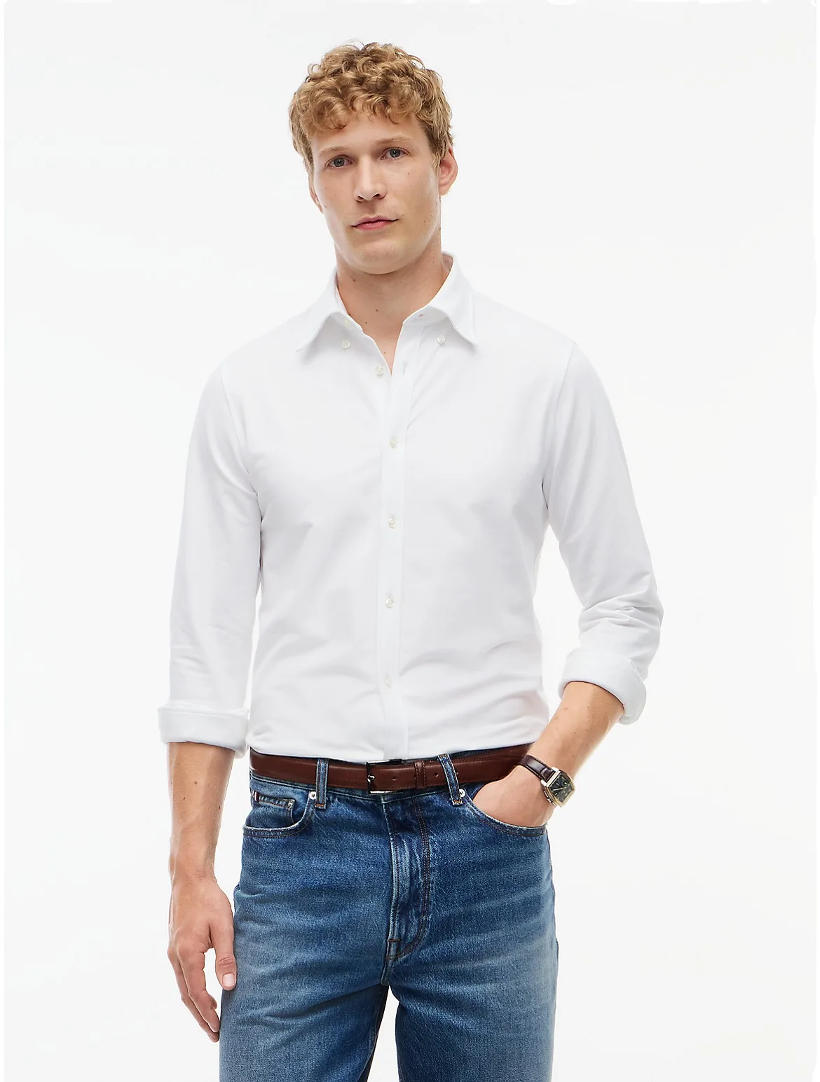 New York Label Slim Fit Wicking Shirt