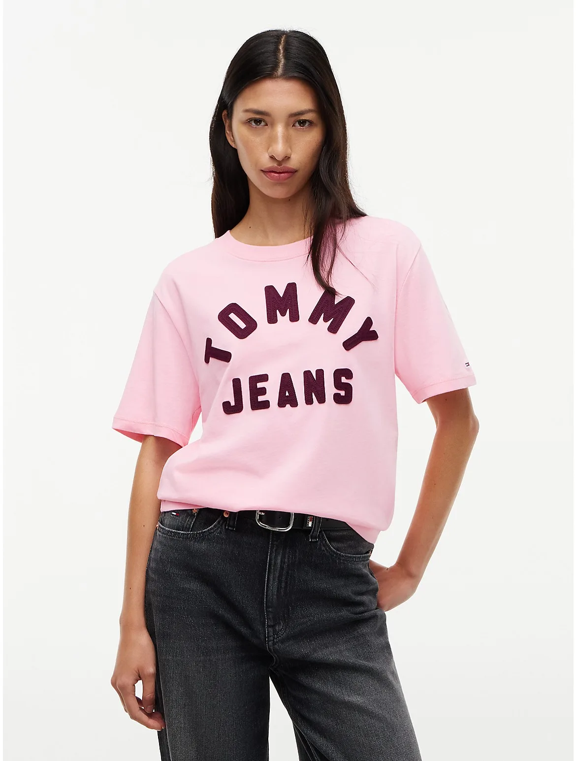 Tommy Jeans Stitched Arch Logo T-Shirt by Tommy Hilfiger