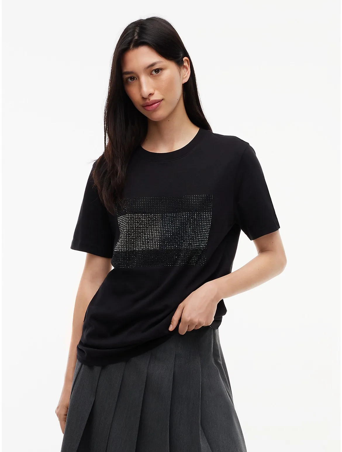 Tommy Jeans Rhinestone Flag T-Shirt by Tommy Hilfiger