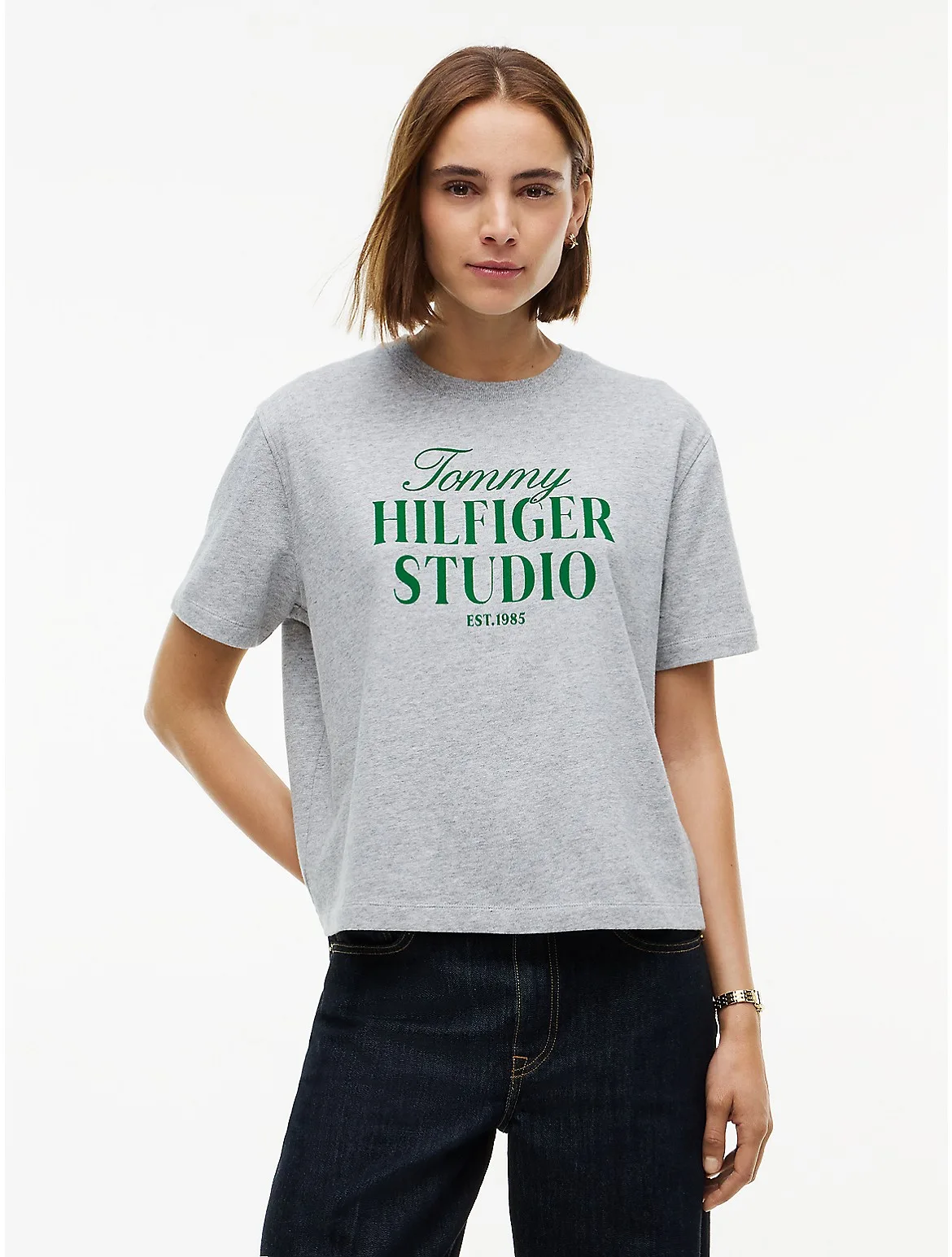 Relaxed Fit Tommy Studio Logo T-Shirt by Tommy Hilfiger