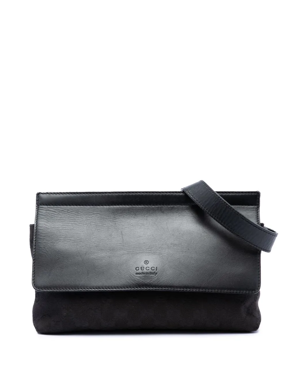 2016-2026 GG Canvas and Leather Web Belt Bag by Gucci Pre-Owned