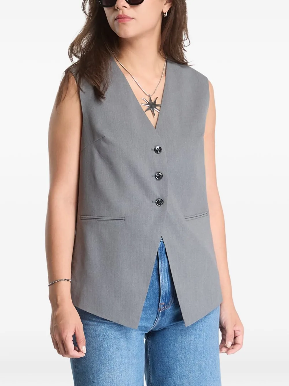 Satova Button-Fastening Waistcoat by SAMSOE SAMSOE