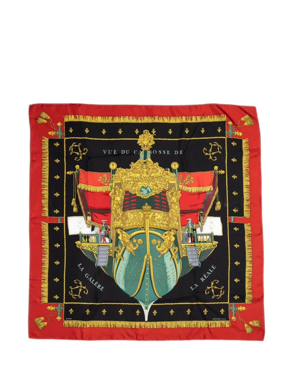 La Reale Ship-Print Scarf by Hermès Pre-Owned