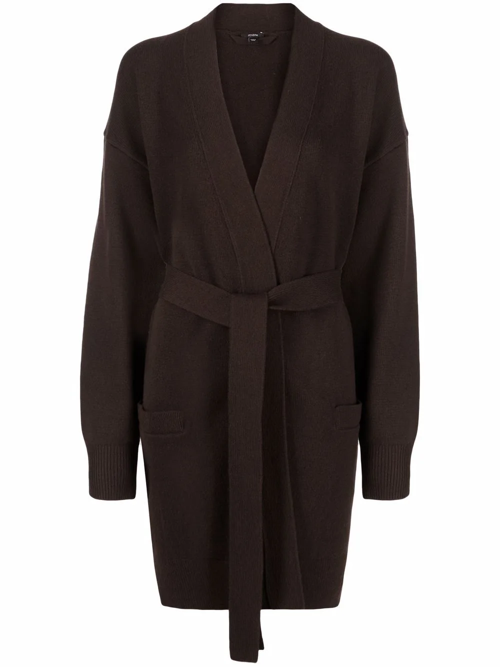 Long Belted Wool Cardigan