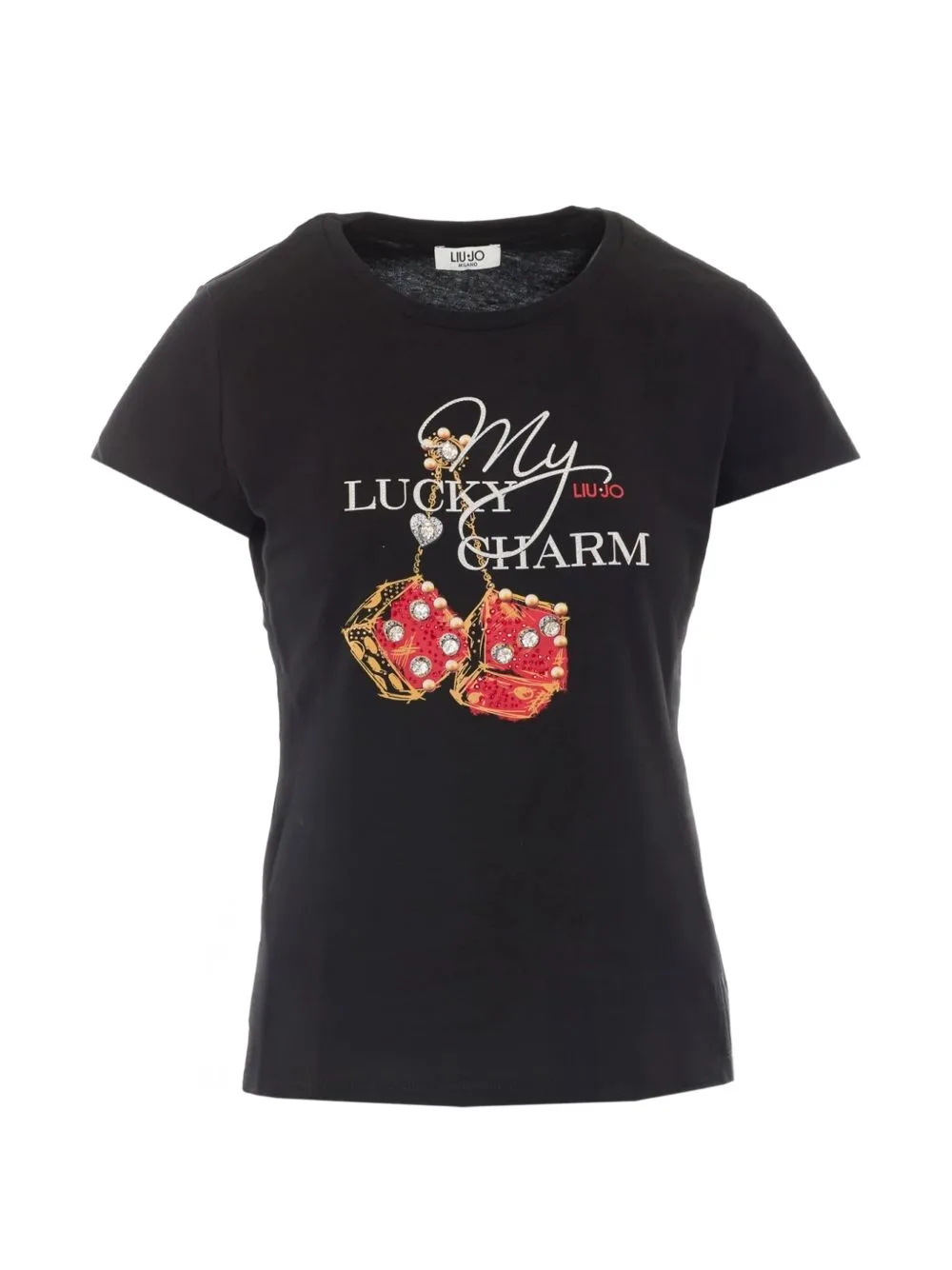 T-Shirt with Jewel-Embroidery by LIU JO