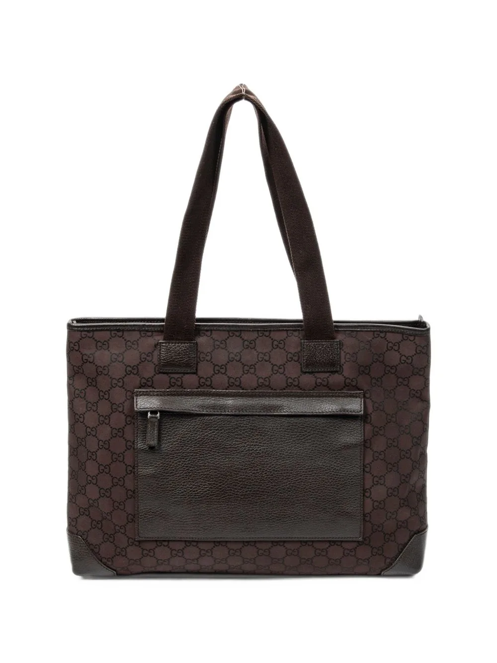 Medium Monogram Front-Pocket Tote Bag by Gucci Pre-Owned