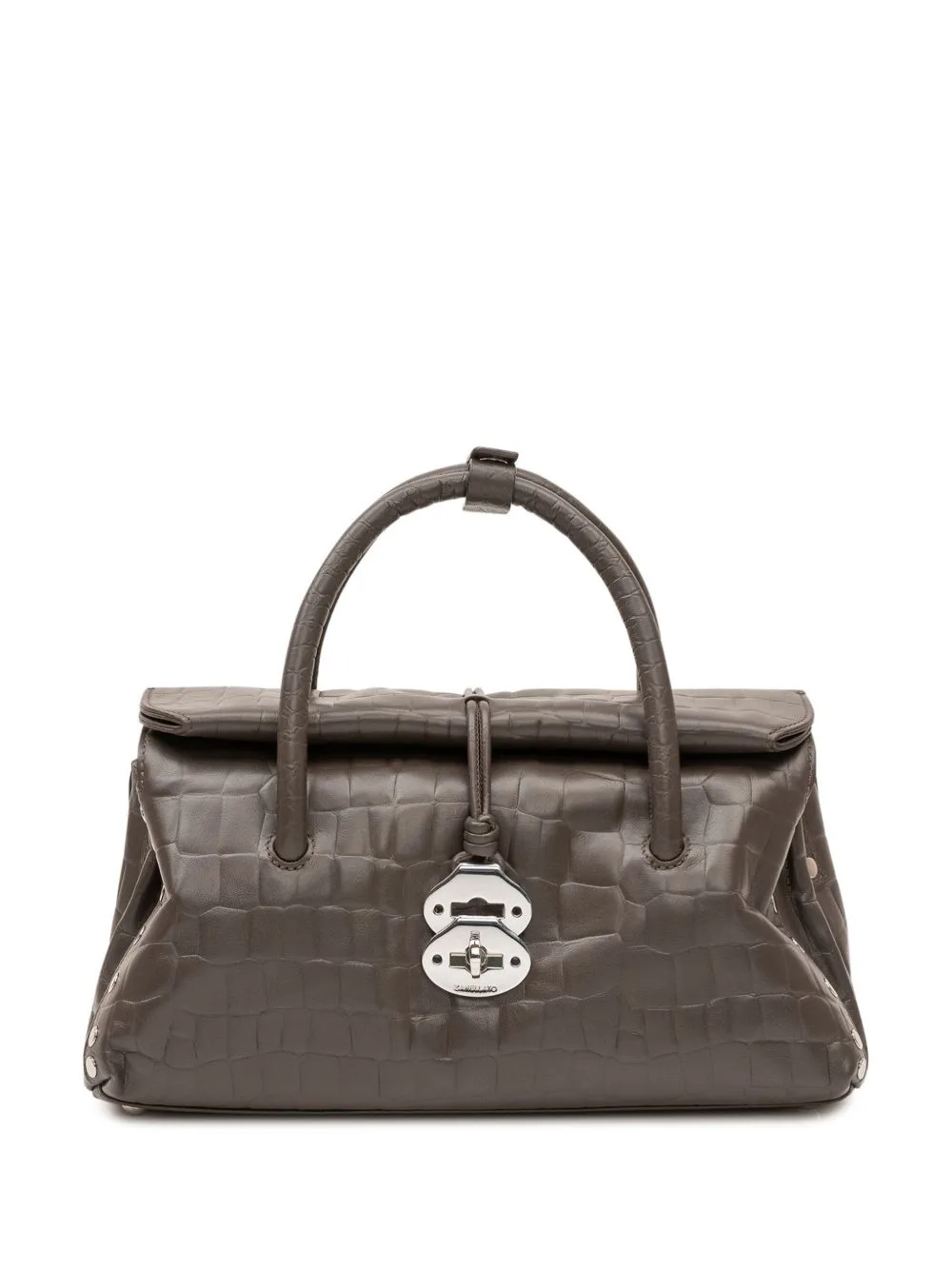 Small Dotta Foulard 70 Crocodile-Effect Tote Bag by Zanellato