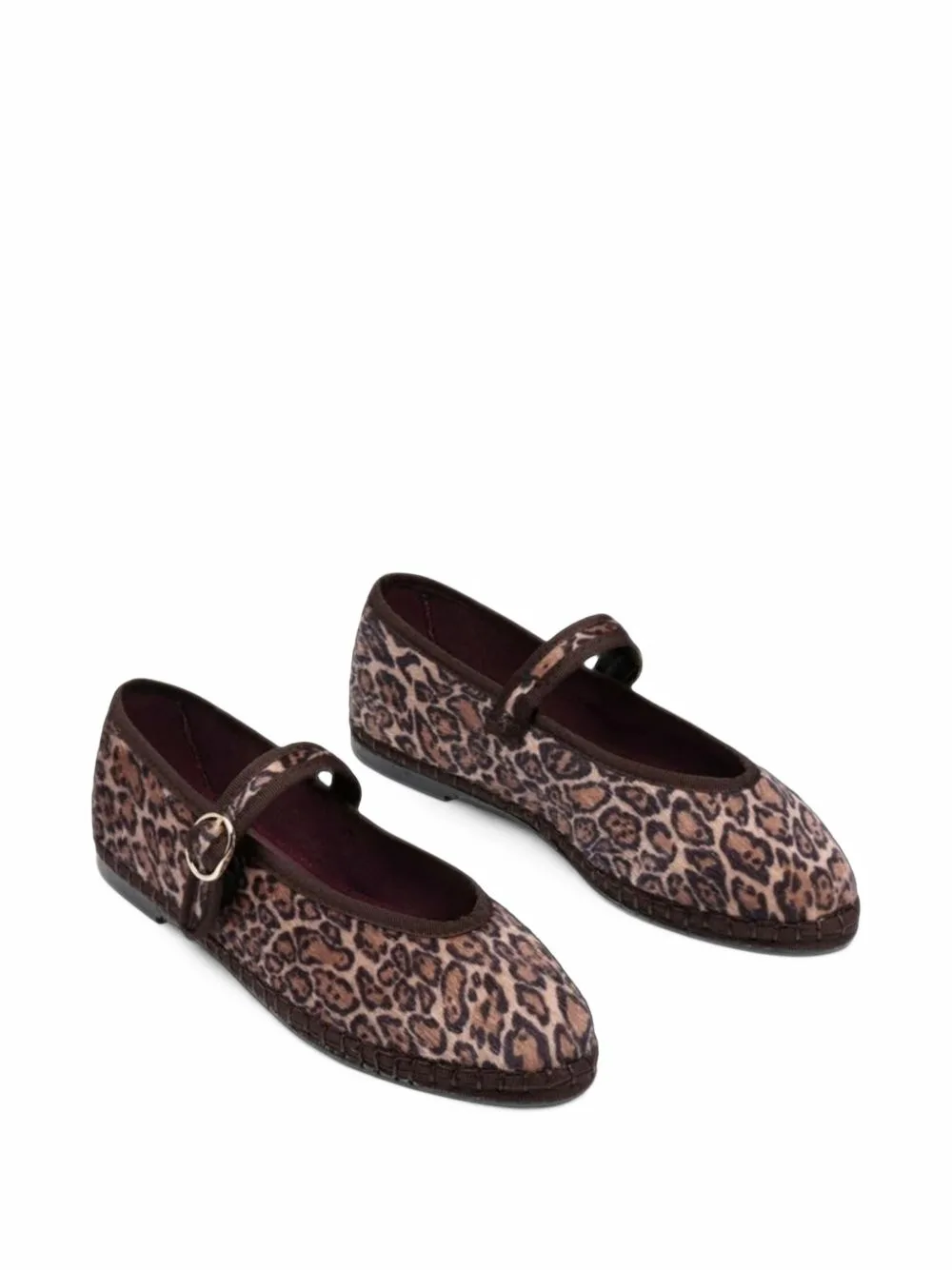 Pierre Leopard-Print Velvet Ballet Flats by FLABELUS