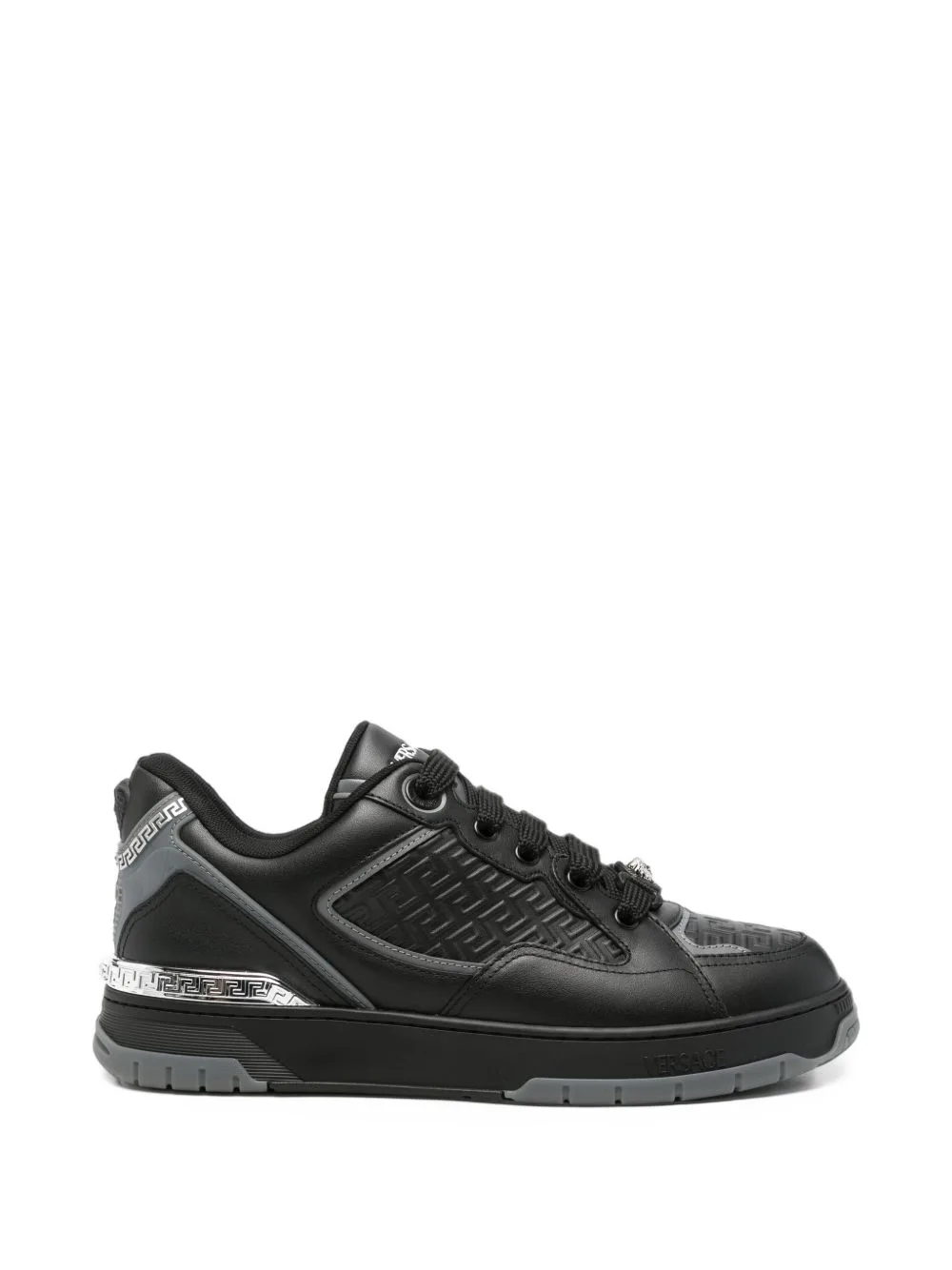 Biggie Basket Leather Sneakers by Versace