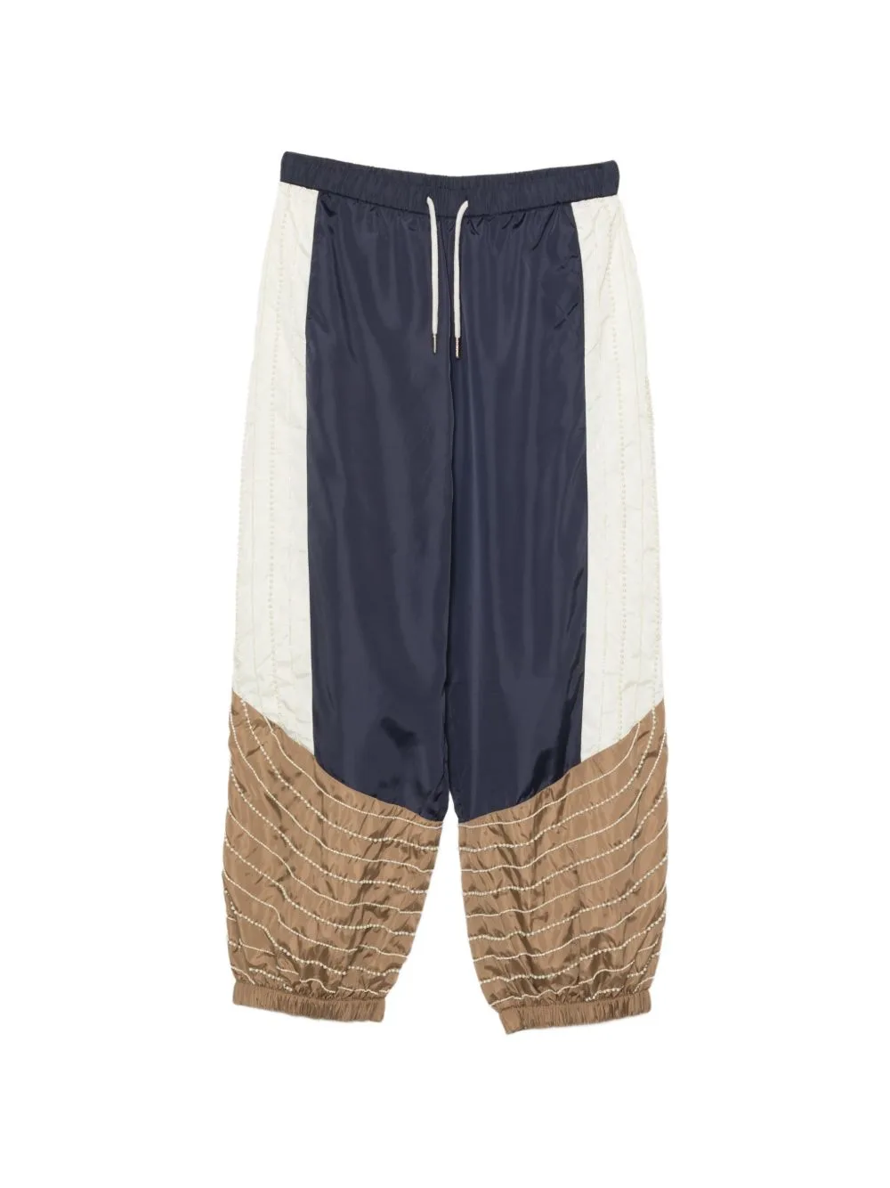 Beaded Colour-Block Track Pants by Sea
