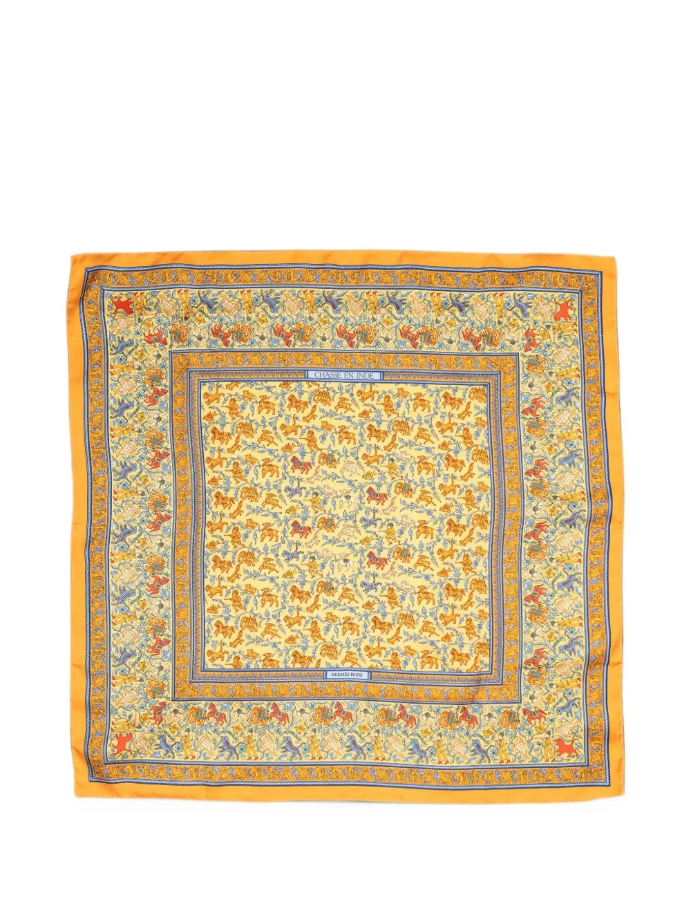 Horse-Print Twill Silk Scarf
