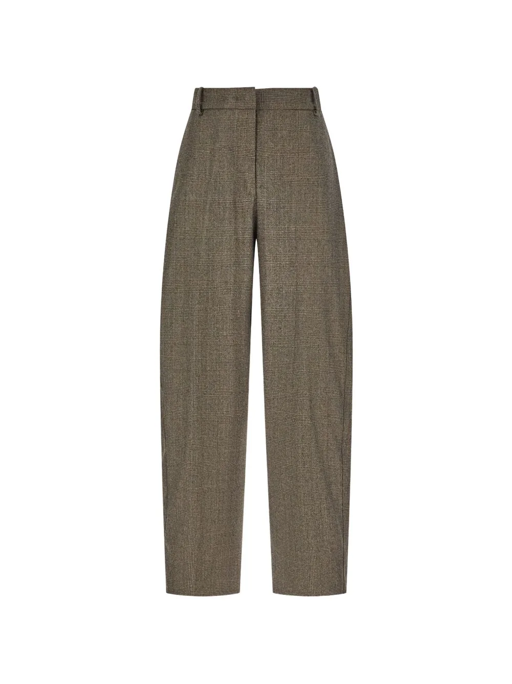 Check-Pattern Bead-Embellished Trousers by PANICALE