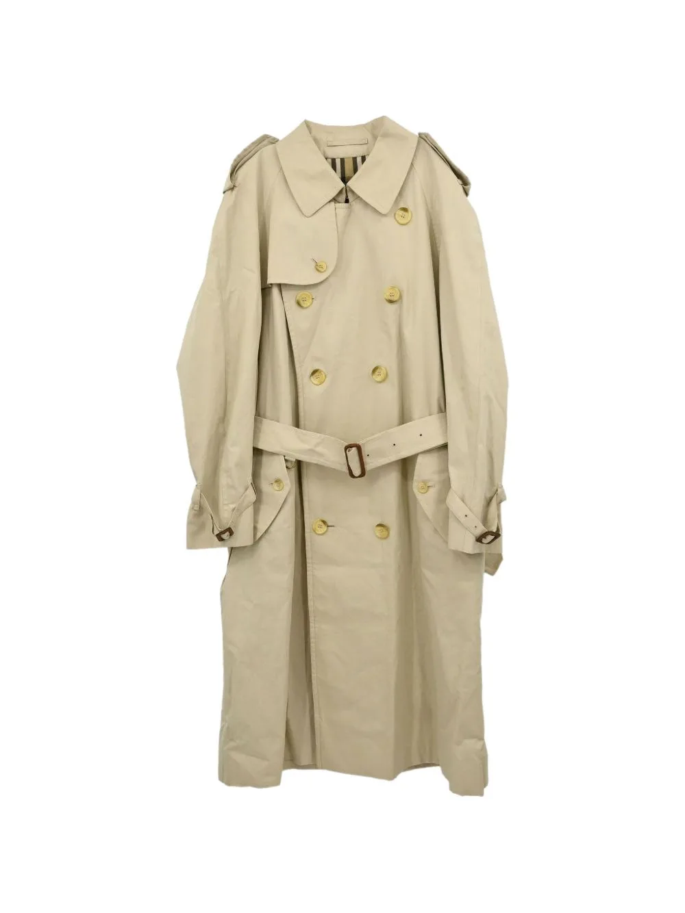 Double-Breasted Belted Trench Coat by Burberry Pre-Owned