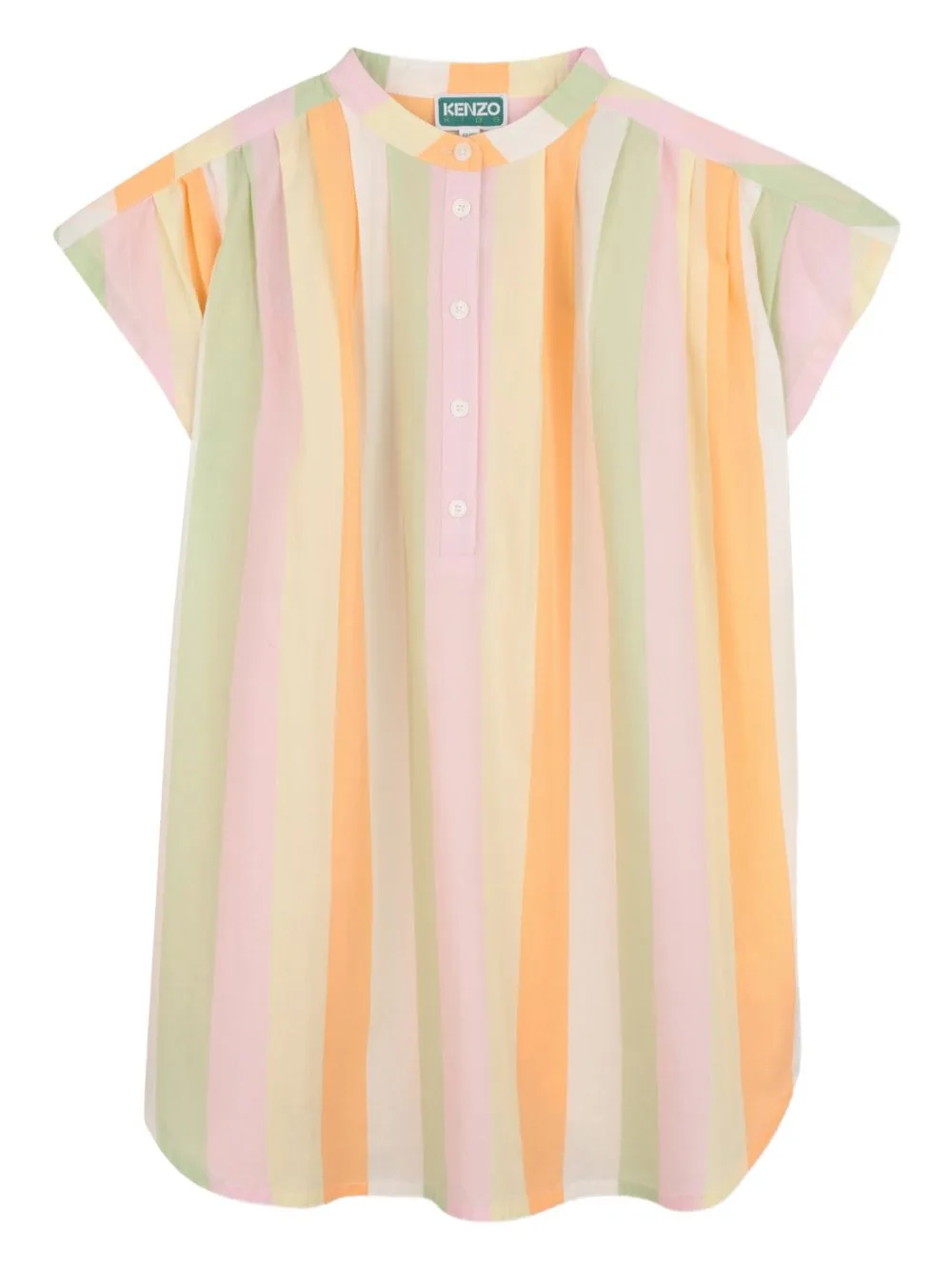 Striped Buttoned Dress by Kenzo Kids