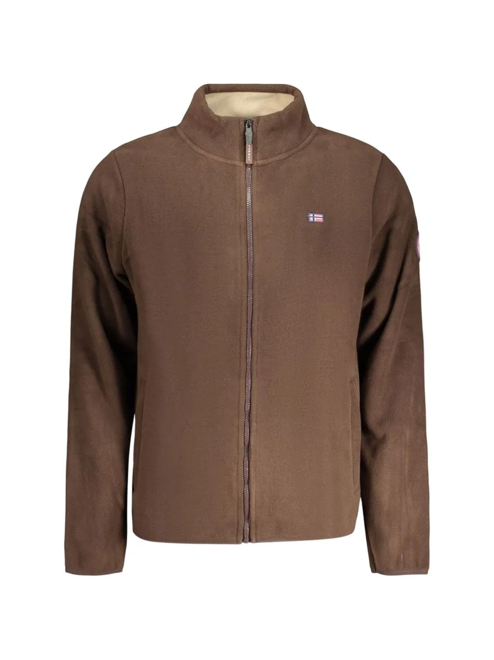 Logo-Patch Zip-Up Sweater by Norwegian Rain
