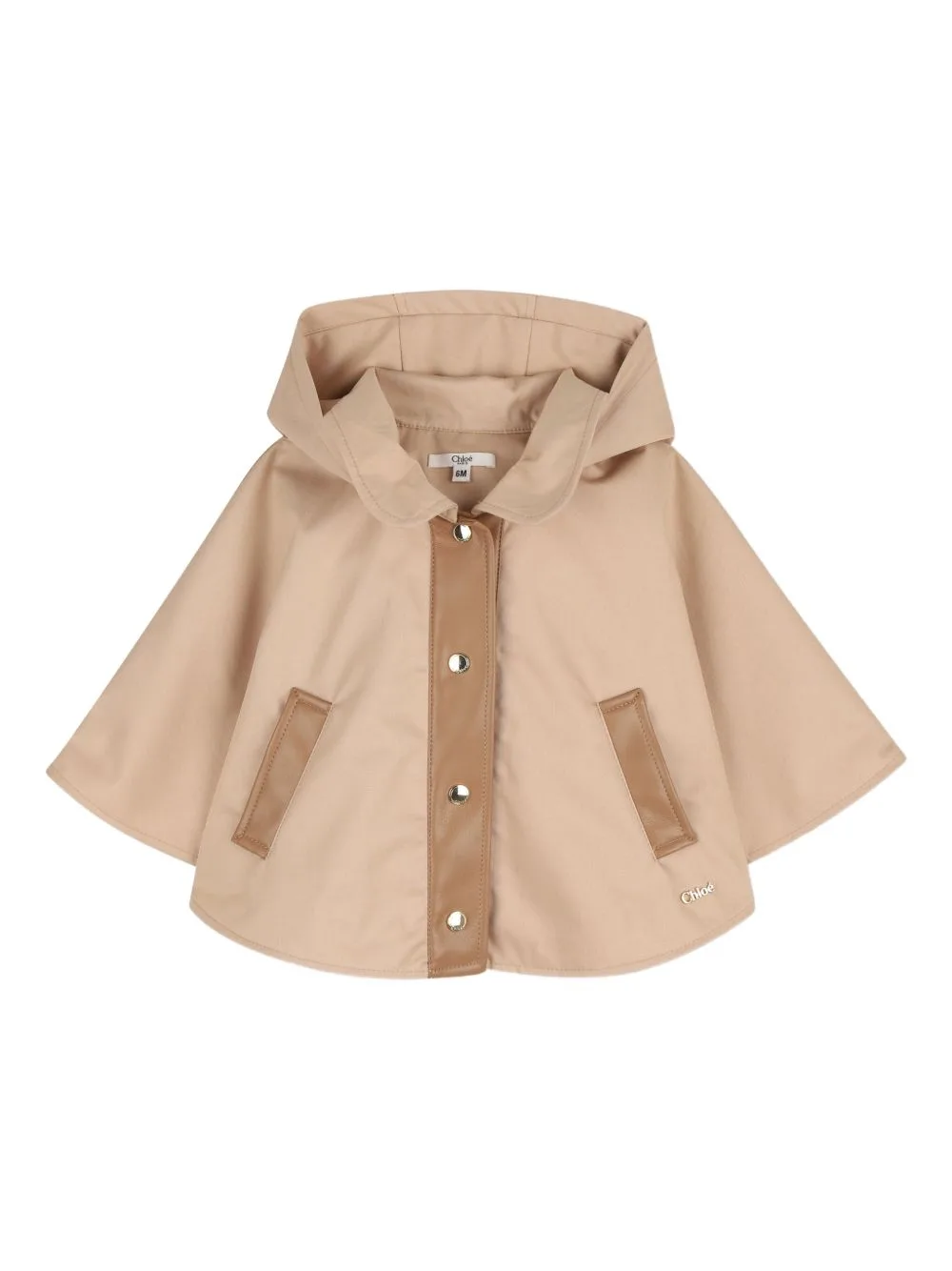 Hooded Short Trench Coat by Chloé Kids