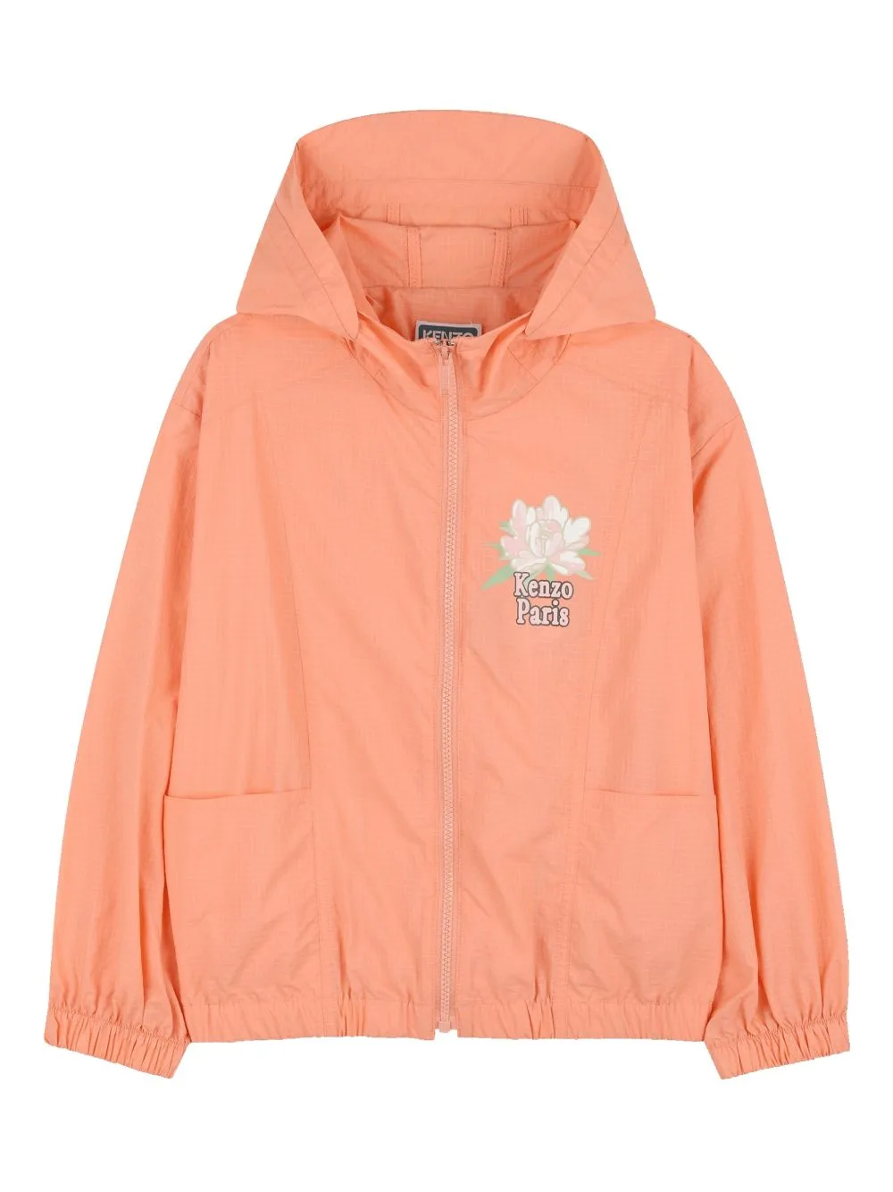 Floral-Print Hooded Windbreaker by Kenzo Kids