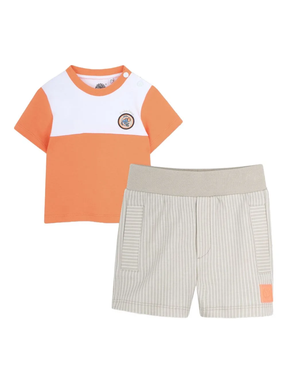 Colourblock Logo-Appliqué Short Set by Timberland Kids