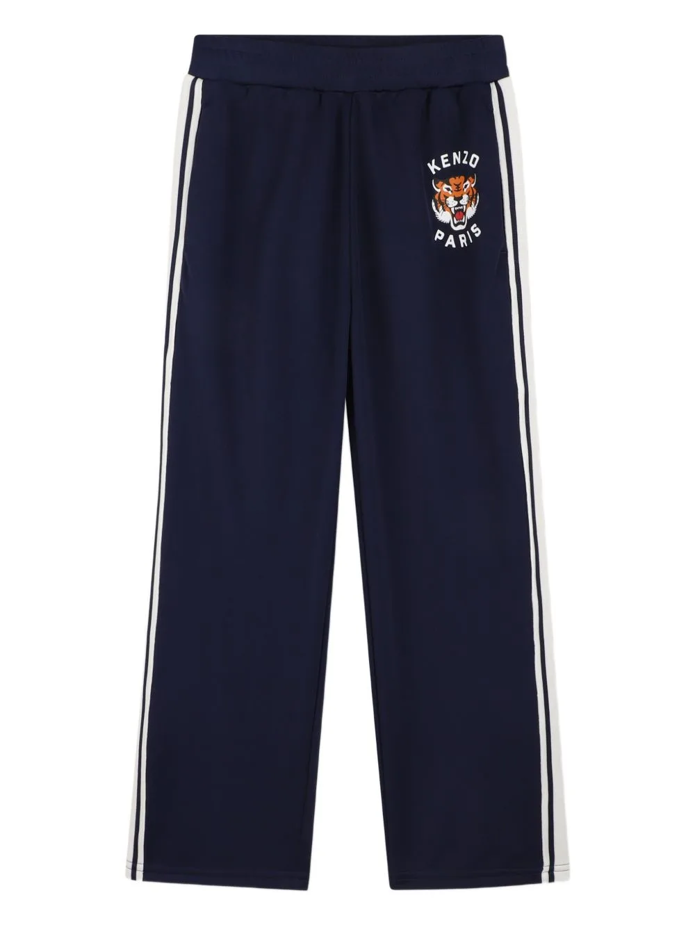 Tiger-Motif Side-Stripe Track Pants by Kenzo Kids