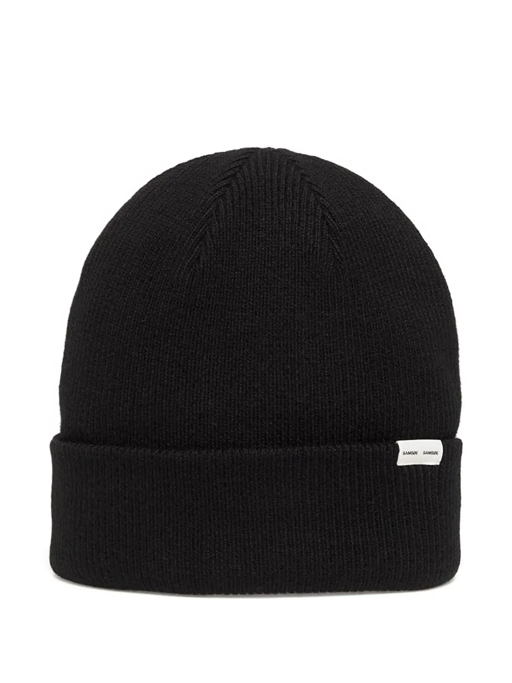 Logo-Patch Ribbed Beanie by SAMSOE SAMSOE