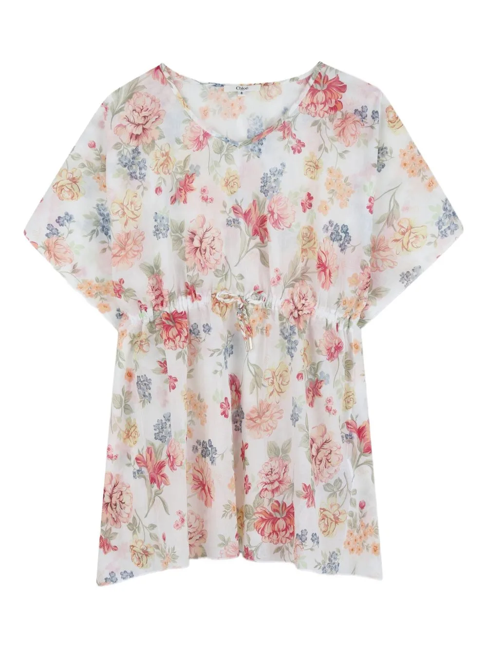 Floral-Print Tie-Waist Dress by Chloé Kids