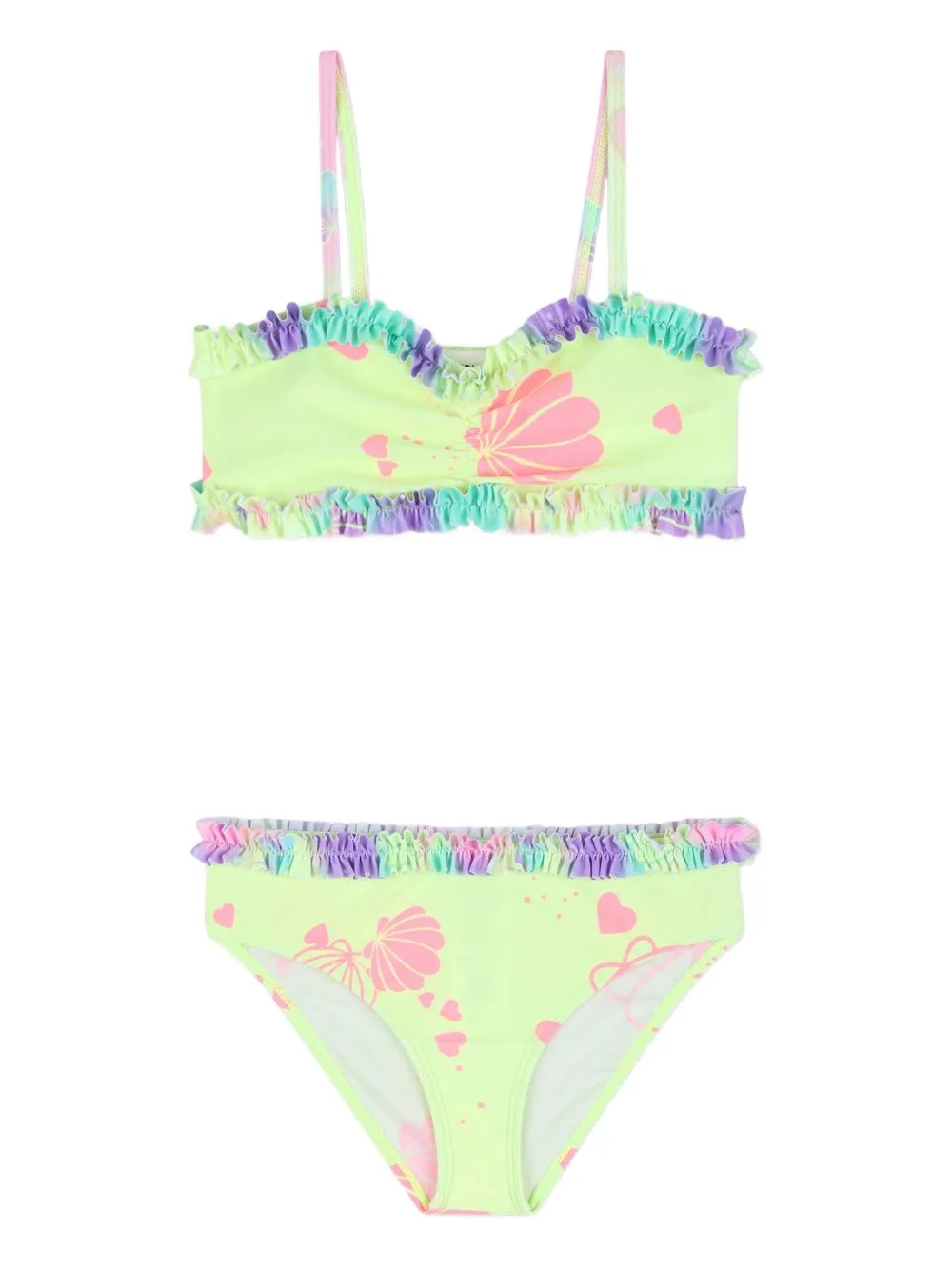 Ruffled-Detail Floral-Print Bikini Set (set of Two) by Billieblush